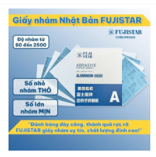 Giấy nhám khô Fujistar Nhật Bản - Vật Liệu Đá Mài Minh Đạt - Công Ty TNHH Minh Đạt Long An